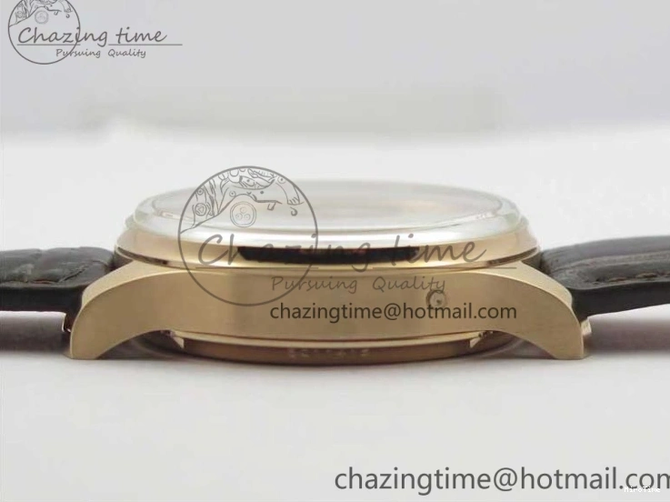 MIROTIME 0409 Compact Portugieser Perpetual Calendar IW503302 RG V9F 1:1 Best Edition White Dial on Brown Leather Strap A 7113